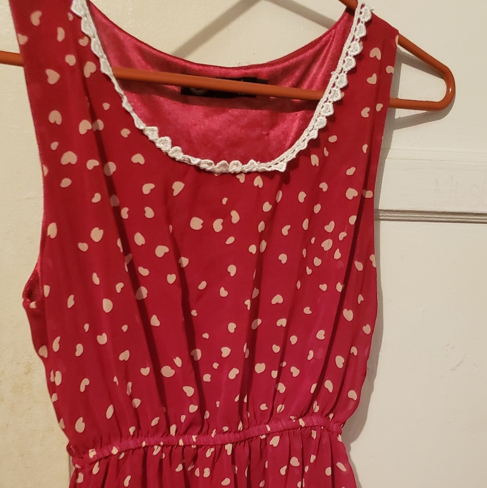 Red and pink hearts dress